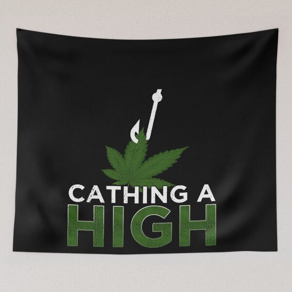 Item preview, Catching A High Angler Fisherman Weed Smoker Stoner Fishing  designed and sold by MarioShirtWorld.