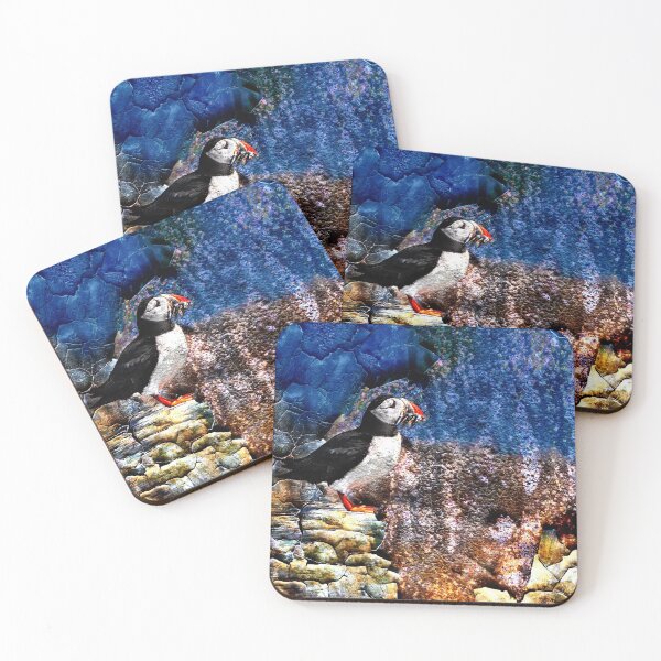 Item preview, Atlantic Puffin rust and wildlife photographic collage designed and sold by Chris McIlreavy.