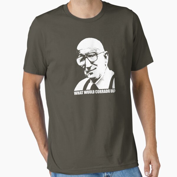 Vista previa del artículo con la obra «¿Qué haría Corrado Soprano Do Tshirt», diseñado y vendido por theshirtnerd.