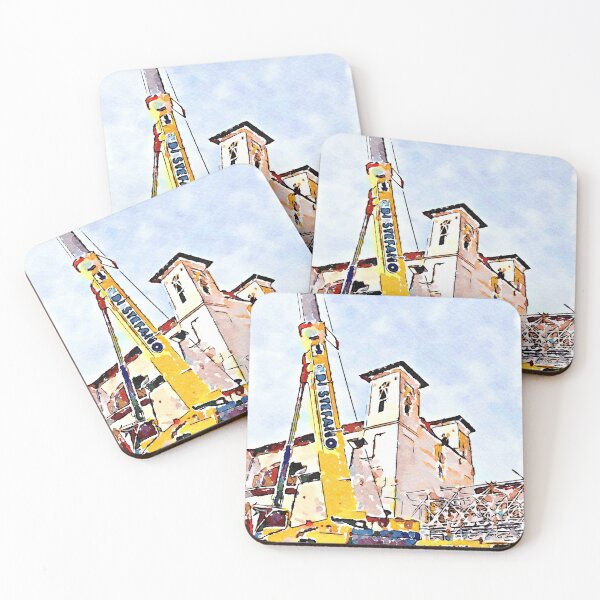 Item preview, L'Aquila: church with crane designed and sold by Giuseppe Cocco.