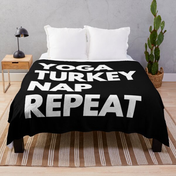 Item preview, Yoga Turkey Nap Repeat Funny Thanksgiving designed and sold by mographicdesign.