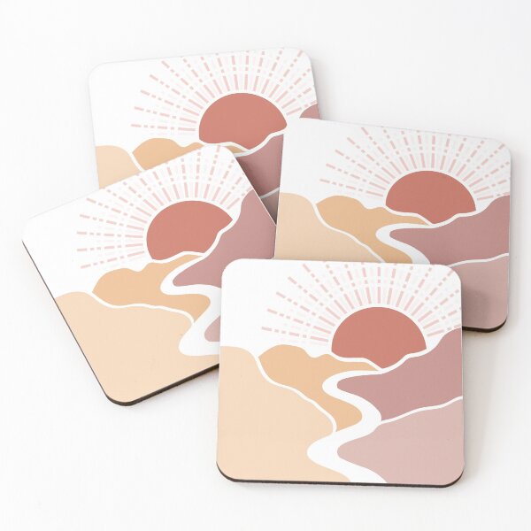 Item preview, Neutral Boho Mountain Sunrise designed and sold by Hannah Seibert.