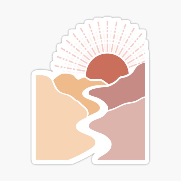 Item preview, Neutral Boho Mountain Sunrise designed and sold by Hannah Seibert.