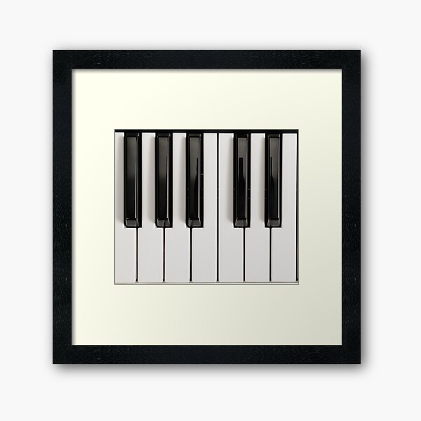 Piano Keys - Piano print pattern for Pianist Framed Art Print