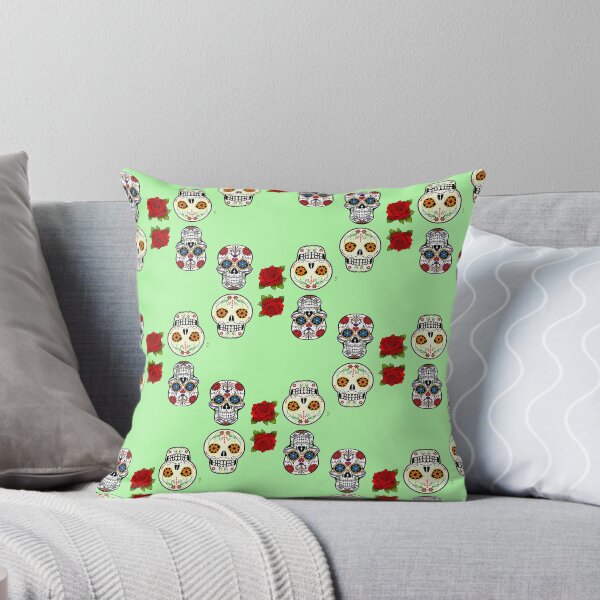 Item preview, Sugar Skulls and Roses pattern Day of the Dead designed and sold by LeftFieldFunny.