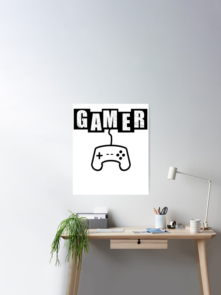 Gamer poster. Let's play concept. White gamepad - Stock Illustration  [74997878] - PIXTA