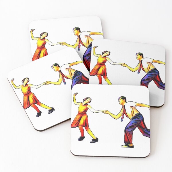 Artikelvorschau, Karikatur, die den Lindy Hop schwingt entworfen und verkauft von hop2swing.