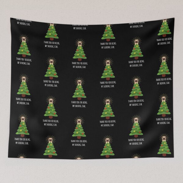 Item preview, Pug Christmas Tree - Thank You For Being My Shining Star  designed and sold by Peishan02.