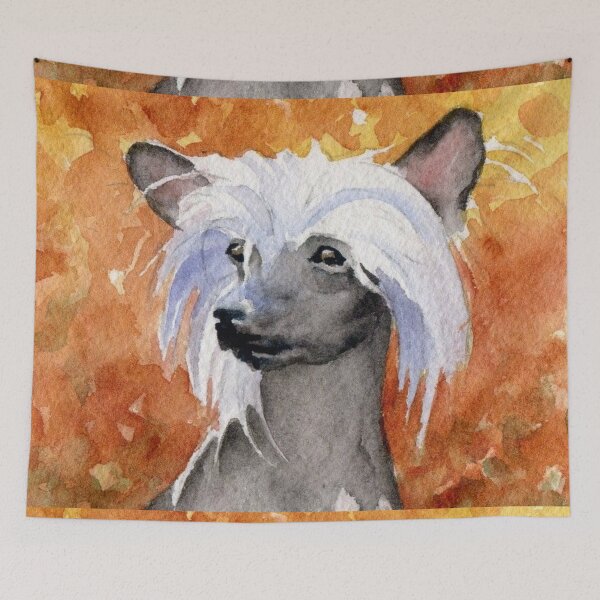 Item preview, Chinese Crested Dog - full face cute pets long hair  designed and sold by Coolstuff4you71.