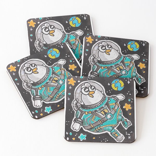 Item preview, Chicken into space designed and sold by JuliaSmithArt.