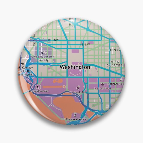 Item preview, Washington, D.C, USA Map designed and sold by NorthStreetArt.