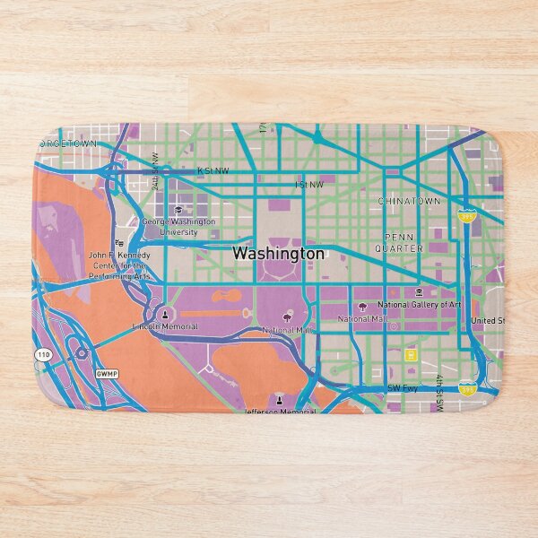 Item preview, Washington, D.C, USA Map designed and sold by NorthStreetArt.