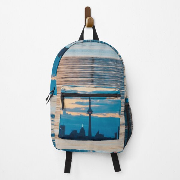 Item preview, Orange and Teal Toronto Skyline Over Water  designed and sold by Georgia Mizuleva.