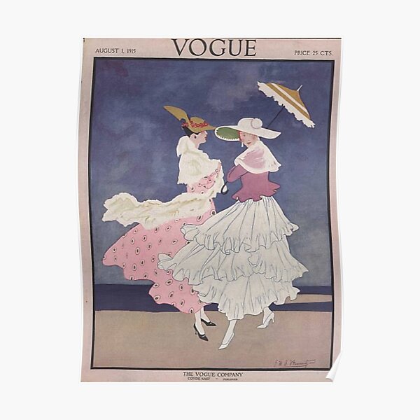Vintage Vogue Magazine Cover - August 1915 Poster