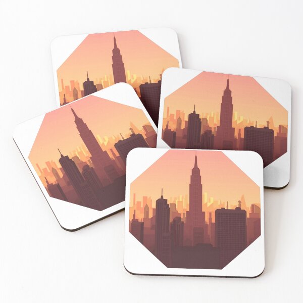 Item preview, Sunset in the city designed and sold by MeowTouch Art.