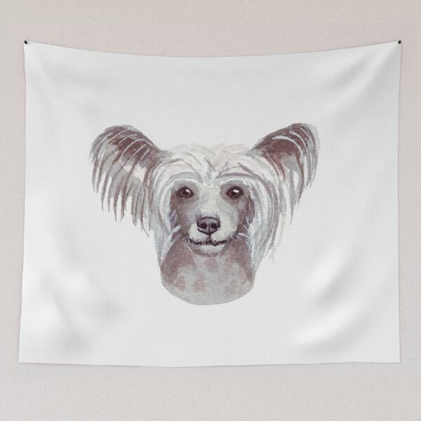 Item preview, Chinese Crested Dog - full face cute pets long hair  designed and sold by Coolstuff4you71.
