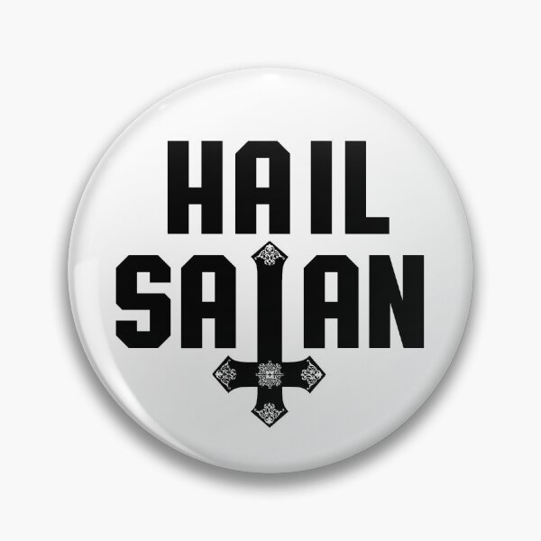 Artikelvorschau, Hail Satan | Black on White | Satanic entworfen und verkauft von SatanicClothing.