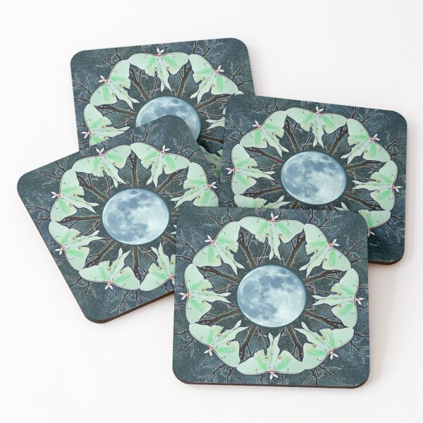 Item preview, Luna Moth and Full Moon Mandala designed and sold by Shannon McCarthy.