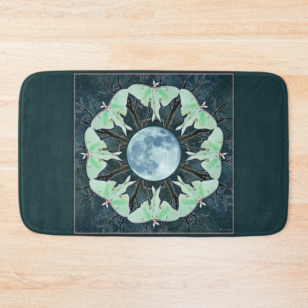 Item preview, Luna Moth and Full Moon Mandala designed and sold by Shannon McCarthy.