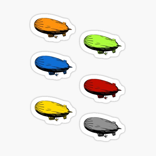 Item preview, Vintage colorful airships designed and sold by SidTastic .