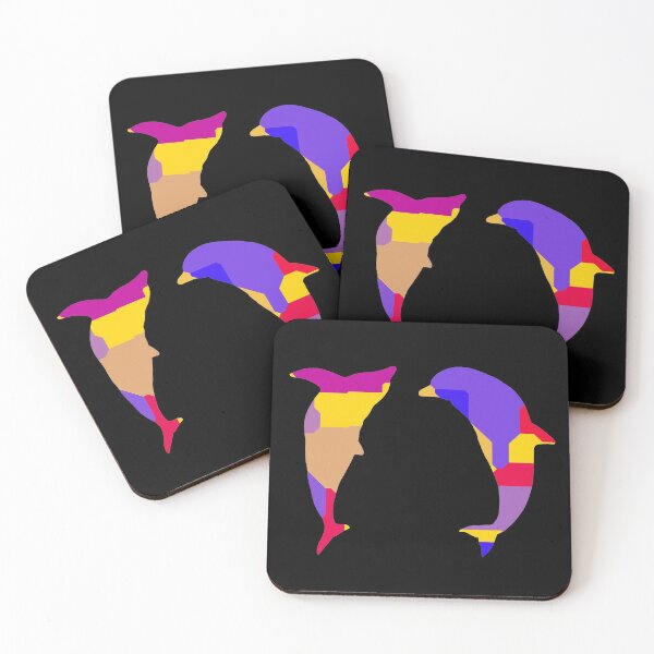 Item preview, Two jumping dolphins silhouette designed and sold by MIRO3D.