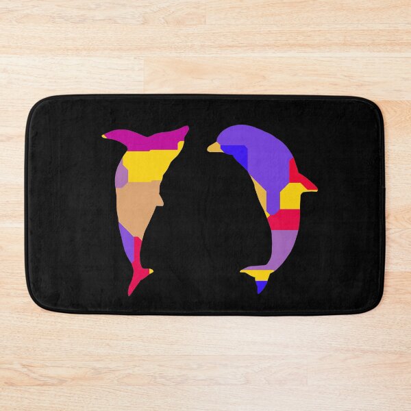 Item preview, Two jumping dolphins silhouette designed and sold by MIRO3D.