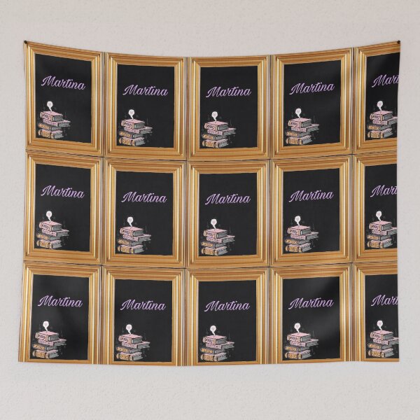 Item preview, Martina loves books designed and sold by Pelikancrazy.
