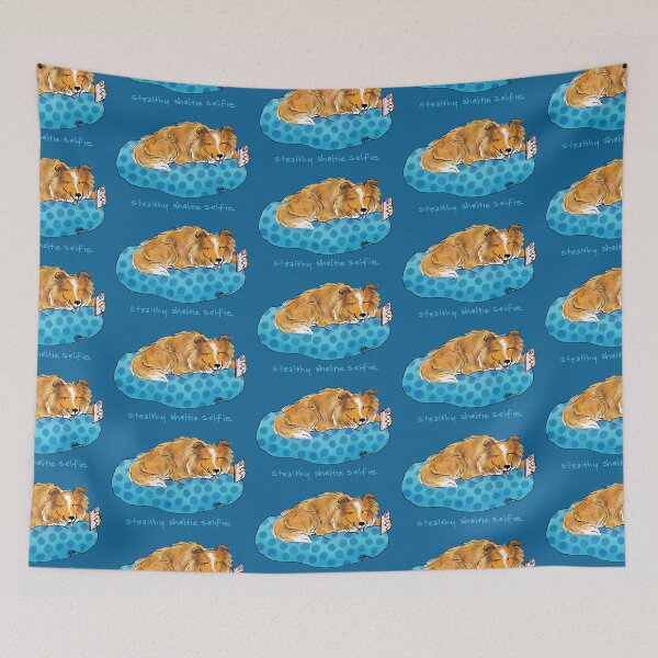 Item preview, Stealthy Sheltie Selfie designed and sold by Kat Kuo.