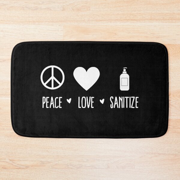 Item preview, Peace love sanitize designed and sold by good vibes clothing.