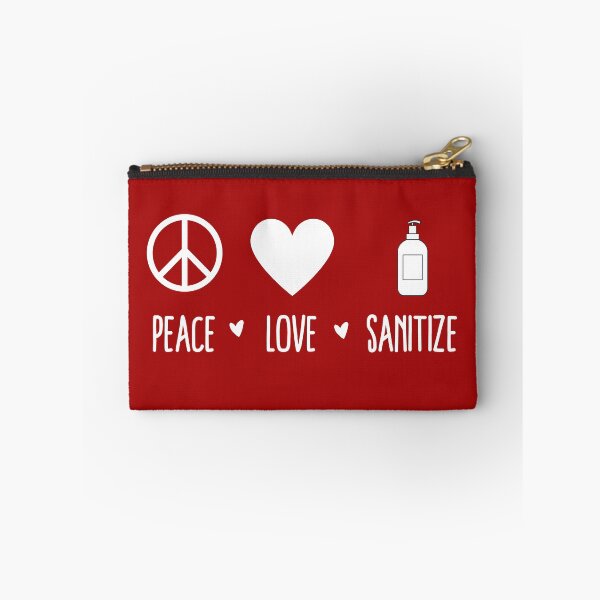 Item preview, Peace love sanitize designed and sold by good vibes clothing.
