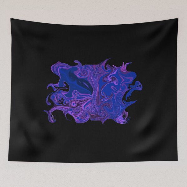 Item preview, Elegant swirls of purple and blue paint designed and sold by BV-creas.