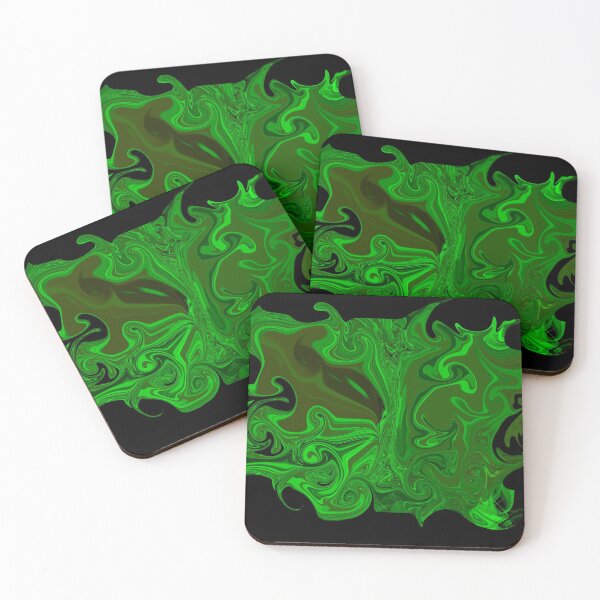 Item preview, Elegant swirls of green paint designed and sold by BV-creas.