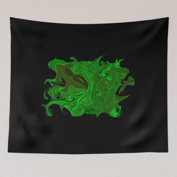 Item preview, Elegant swirls of green paint designed and sold by BV-creas.
