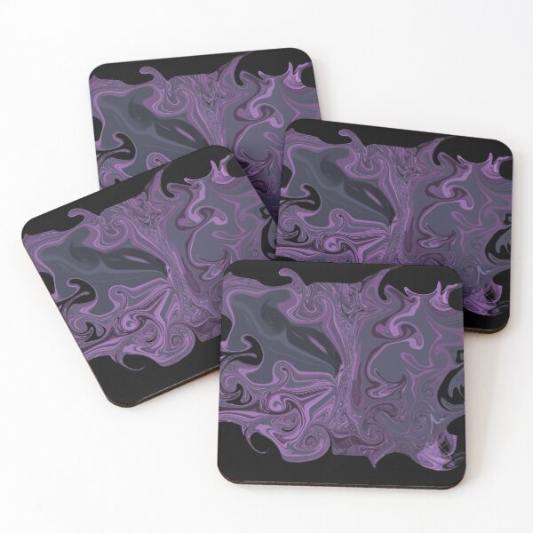 Item preview, Elegant swirls of purple and pale blue paint designed and sold by BV-creas.