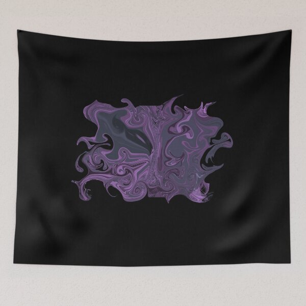 Item preview, Elegant swirls of purple and pale blue paint designed and sold by BV-creas.