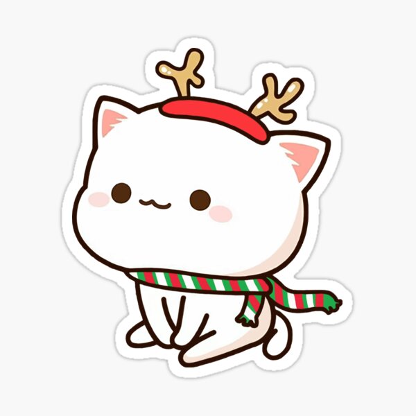 Mochi Mochi Pfirsichkatze - Pfirsichrentier Sticker