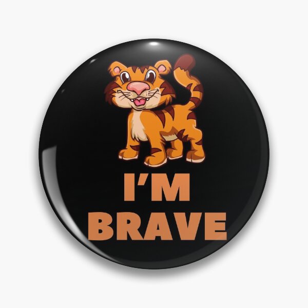Item preview, I’m Brave-Baby Tiger-Black Background  designed and sold by Trendi61.