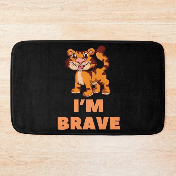 Item preview, I’m Brave-Baby Tiger-Black Background  designed and sold by Trendi61.