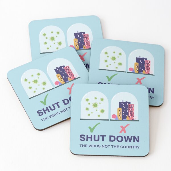 Item preview,  Shut down the virus not the country, glass dome , right and wrong signs  shut down coronavirus, shut down covid 19,  designed and sold by SGS-.