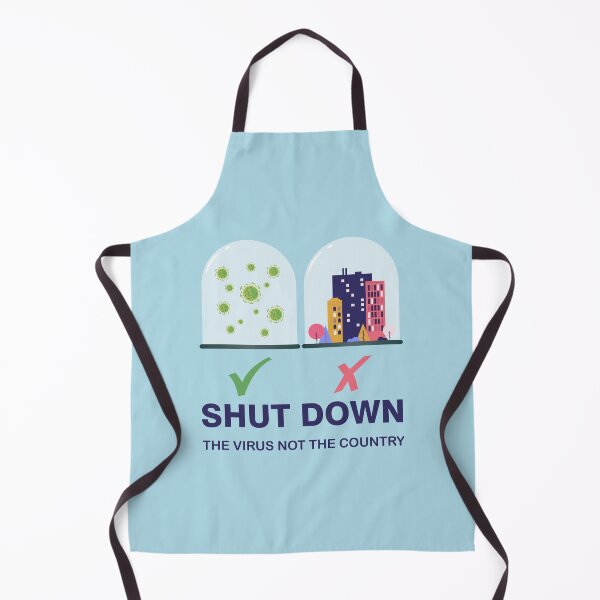 Item preview, Shut down the virus not the country, glass dome , right and wrong signs shut down coronavirus, shut down covid 19, designed and sold by SGS-.