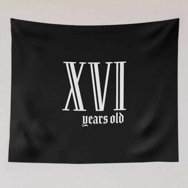 Item preview, 16th Birthday in Latin numbers. XVI years old designed and sold by iclipart.