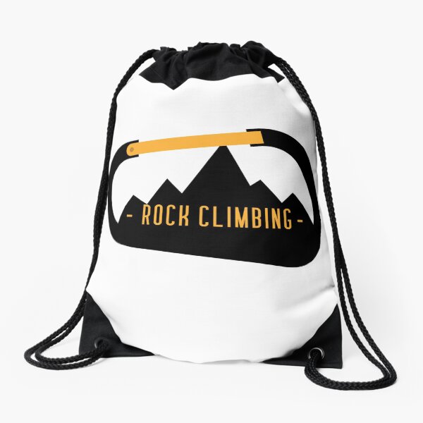 Rock Climbing Drawstring Bag