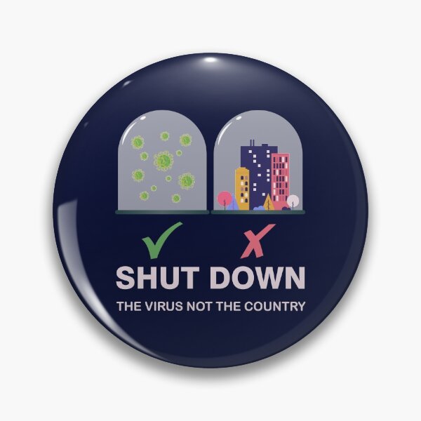 Item preview, Shut down the virus not the country light text, glass dome , right and wrong signs  shut down coronavirus, shut down covid 19,  designed and sold by SGS-.