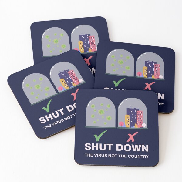 Item preview, Shut down the virus not the country light text, glass dome , right and wrong signs  shut down coronavirus, shut down covid 19,  designed and sold by SGS-.