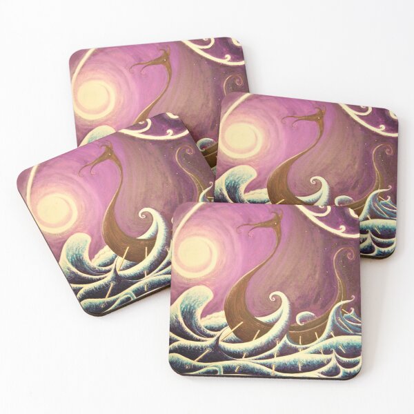 Item preview, Viking ship in Purple Sky designed and sold by Malc Sutherland.