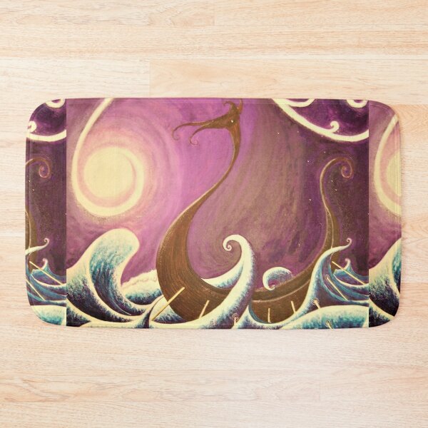 Item preview, Viking ship in Purple Sky designed and sold by Malc Sutherland.