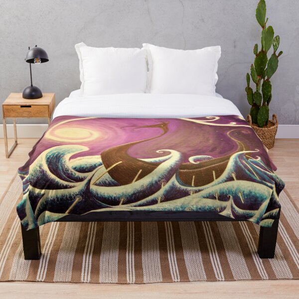 Item preview, Viking ship in Purple Sky designed and sold by Malc Sutherland.