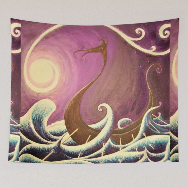 Item preview, Viking ship in Purple Sky designed and sold by Malc Sutherland.