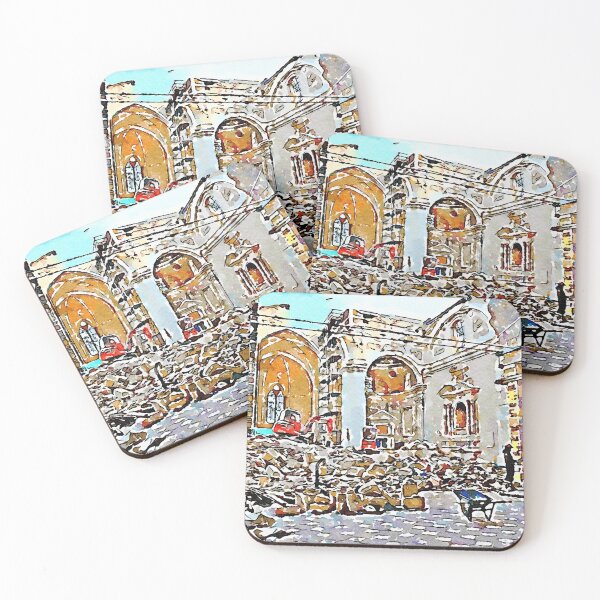Item preview, L'Aquila: collapsed church interior with wheelbarrow designed and sold by Giuseppe Cocco.