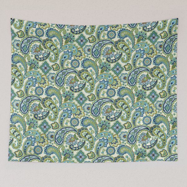 Item preview, Blue and Green Paisley designed and sold by Barbara Pixton.
